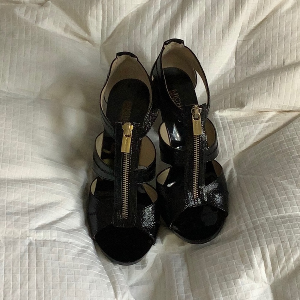 Michael Kors black high heel sandals size 7 1/2.